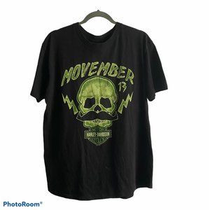 Harley Davidson Men's Large Movember Basic T-Shirt